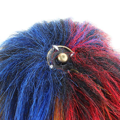 JINSEY 12pcs Faux Fake Fox Fur Fluffy Pom Pom Balls with Snap for Knitting Pompom Hat Hats Keychains Purse Charms Craft Making Supply Colorful