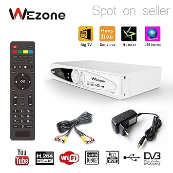 WEZONE 8007-HD Set TOP Box, MPEG4 (WHT)