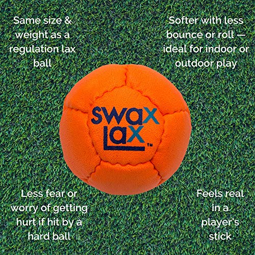 SWAX LAX Lacrosse Training Ball Indoor Outdoor Practice Less Bounce