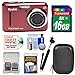 KODAK PIXPRO Friendly Zoom FZ43 Digital Camera (Red) with 16GB Card + Case + Selfie Stick + Kit
