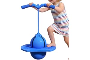 Bouncing Ball with Handle - Bouncy Skill Training Toy with Handle - High Bounce Jumping Ball - for Kids Boys Girls Home Livin