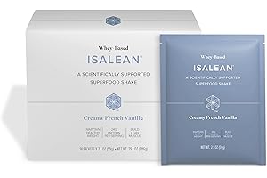 Isagenix IsaLean Shake - Nutrient-Dense Protein Powder for Ready-to-Drink Shake - Creamy French Vanilla. 14 Packets