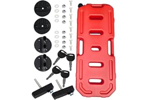 Plastic Gas Can 20L/5.2 Gallon Utility Jug Water Container Storage Spare Emergency Backup Tank Traction Board with 2 Mount Br