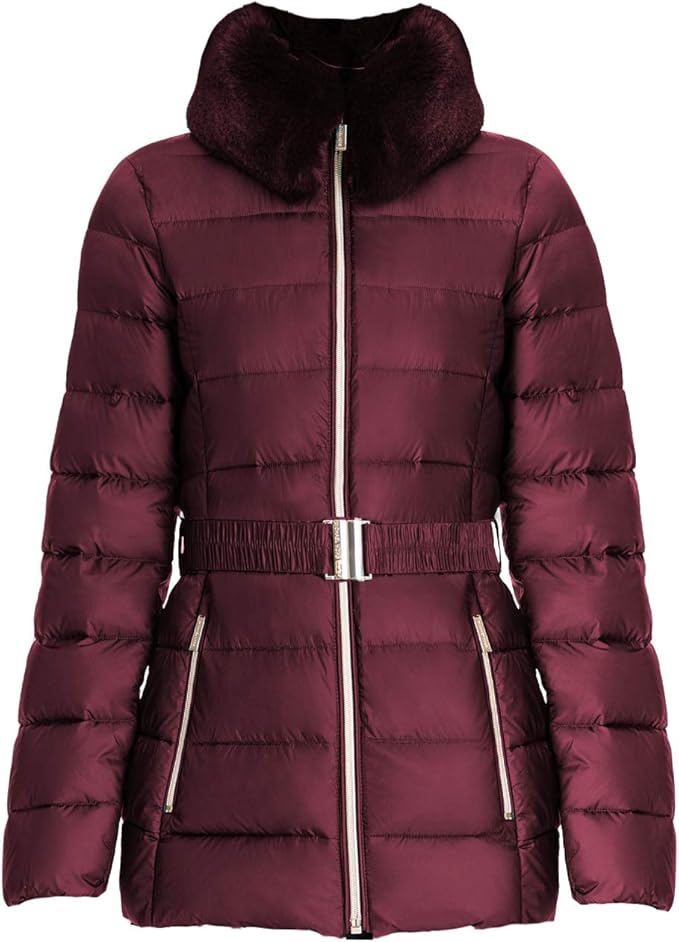 michael kors shawl collar quilted puffer coat