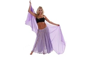 MISS BELLY DANCE Belly Dance Chiffon Veil with Sequins