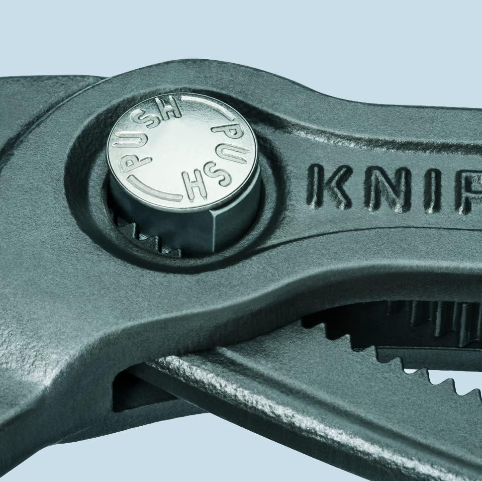 KNIPEX Cobra Hightech-Wasserpumpenzange verchromt mit rutschhemmendem Kunststoff überzogen 300 mm, 87 03 300 5