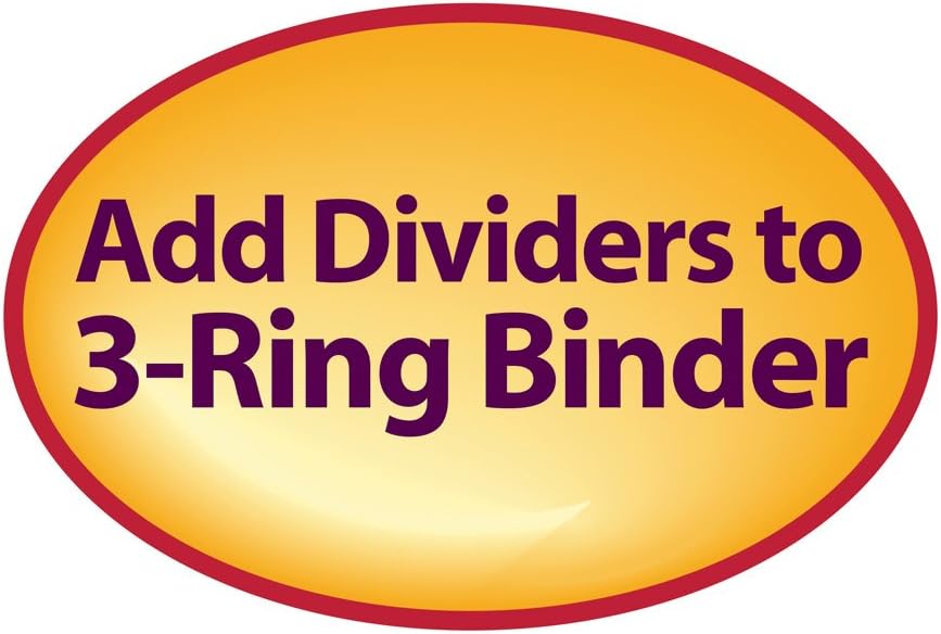 Smead Three-Ring Binder Index Dividers, 1/5-Cut Tabs, Letter Size, White, 100 Dividers (89415) : Office Products