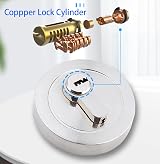 Qrity Single Cylinder Round Deadbolt Lock with Keys Modern Zinc Alloy view 2