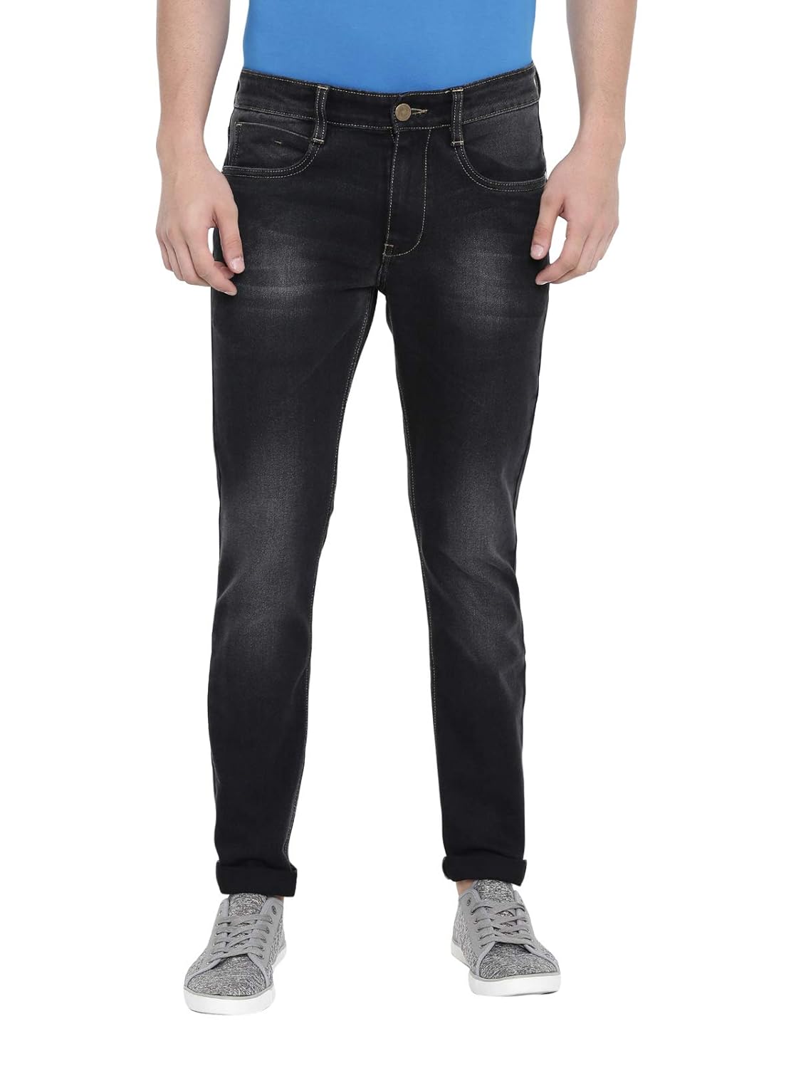 mid rise clean look jeans