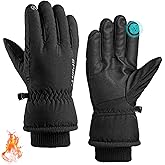 VZVXDW Winter Gloves, Waterproof Thermal Touchscreen Ski Glove, Suit for Ski, Cycling, Hiking, Driving, Typing, Freezer Work
