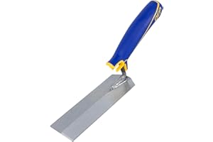 QEP 6 in. x 2 in. Comfort Grip Flat Margin Flooring Trowel with Bucket Hook, Silver (42112)