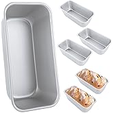 CYEAH 6 Pcs Loaf Pans for Baking Bread, 8 x 4 inch Bread Pan, Stainless Steel Bread Loaf Pan for Homemade Bread, Nonstick Loaf Tin for Home Baking Bread Brownies and Pound Cakes