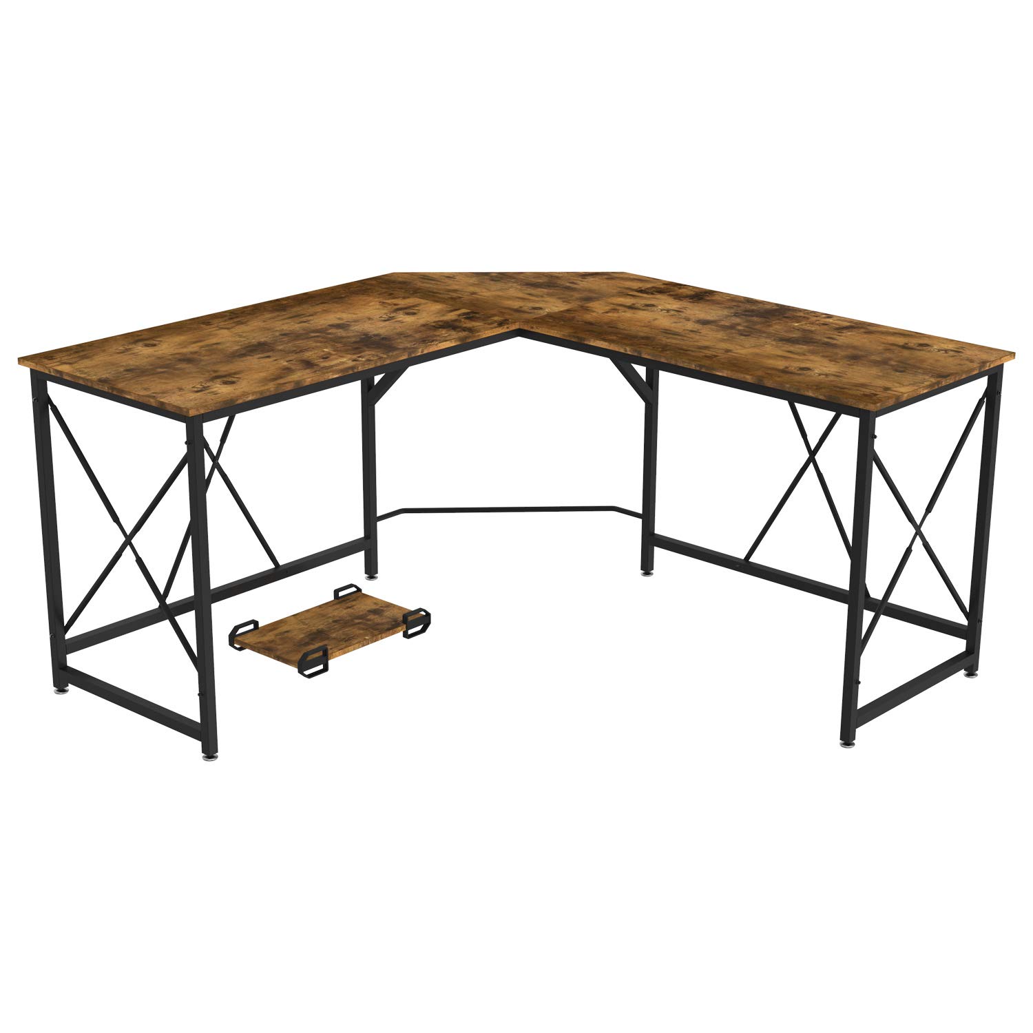 Buy IRONCK Industrial L Shaped Computer Desk 59", Corner Gaming Desk Table, Large Office