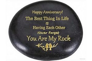 UKMZUII Happy Anniversary Rock Gifts,Anniversary Decorative Stones,You are My Rock Wedding Presents for Couple,Anniversary We