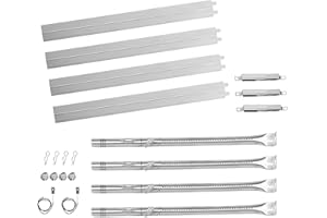 FIRXZYMZ Grill Parts for Charbroil Performance 4 Burner Gas Grill 463365021, 463365522, 463352521, 463350521, Heat Tent G325-0002-W1, Grill Burners G327-2100-W1