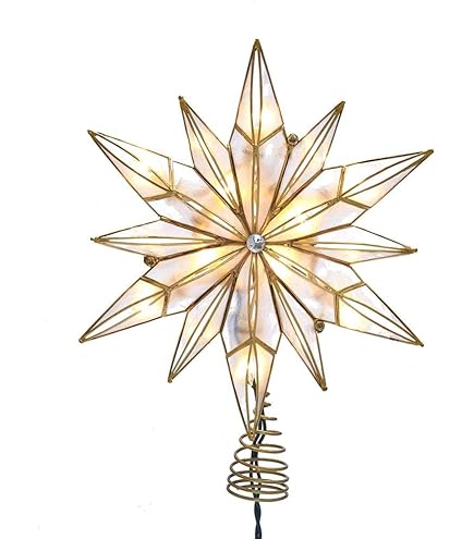 COLONISTA × NATAL DESIGN COMPE10 LINDOR Amazon.com: Kurt Adler 10-Light 11.4-Inch Capiz Bethlehem Star