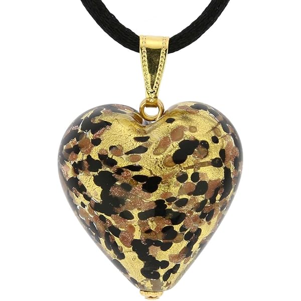 Glass Of Venice Purple Murano Glass Heart Pendant Necklace - Handmade In Italy