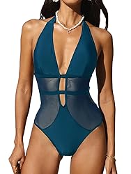 CUPSHE Women's One Piece Swimsuit Bathing Suit Deep