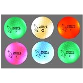 Night Eagle CV LED Golf Balls - Light Activated - No Timer - 6 Pack (7 Color Ball 6 Pack)