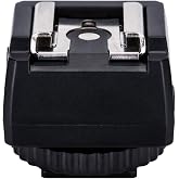 JJC Standard Flash Hot Shoe Adapter with Extra PC Sync Port &amp; 3.5mm Port | for Connecting DSLR Cameras to Additional Off-Camera Flash, Studio Light, Strobes or Other Accessories