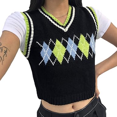 cropped sleeveless jumper