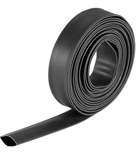 Gaine Thermorétractable Noire GN09-2# - Diamètre 9mm, Longueur 2m - Pour Isolation électrique Et Protection De Câbles Gaine Thermo 2 Mètres