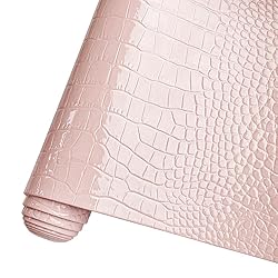 HYANG Pink Glossy Embossed Crocodile Texture PU