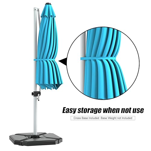 Abba Patio 7.5ft Oslo Outdoor Umbrella W/ Push Button Tilt & Crank, 6