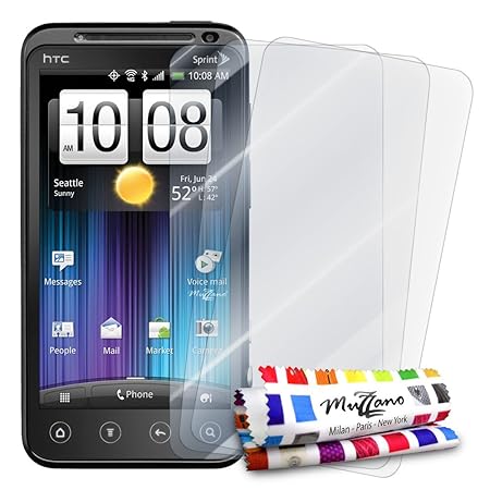 MUZZANO FPR-3-10-NNNN Displayschutzfolie, HTC EVO 3D, durchsichtig
