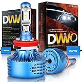 DWVO H11 H8 LED Headlight Bulbs, 6500K 16000Lm Super Bright Hi/Lo Beam Headlight Conversion Kit