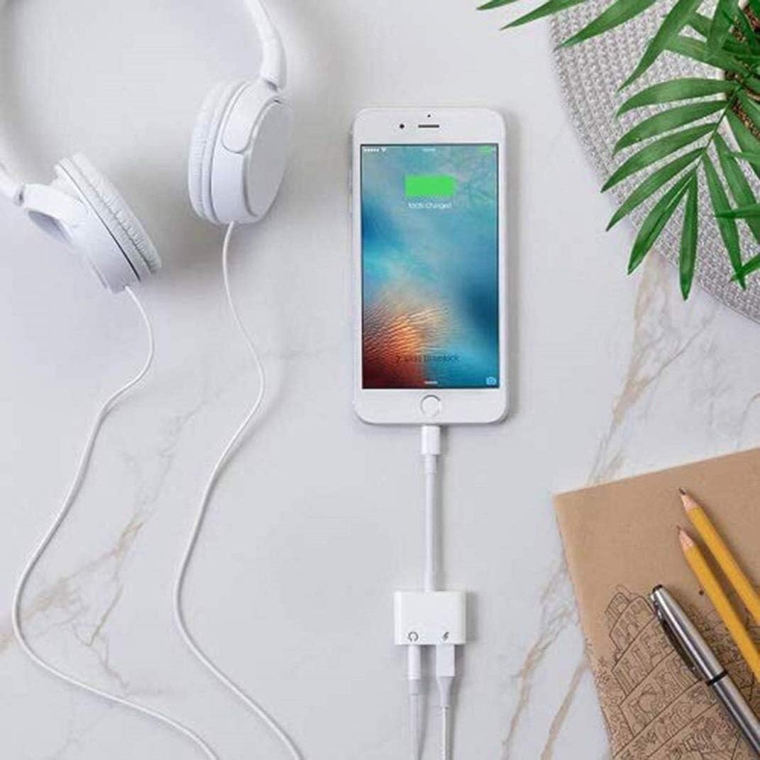 for iPhone Headphone Adapter Dongle Charger Jack AUX Audio 3.5 mm with iPhone 12/ 7/7Plus/8/8Plus/X/XS/XR/10/XS 11 MAX Accessory Compatible All iOS Systems: Home Audio & Theater