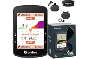 Bryton Rider S510 Sensor Bundle 2.8 Inch Color LCD Touchscreen GPS Bike/Cycling Computer, Offline USA Map, Compatible with Bike Radar, 30hrs Long Battery Life, Waterproof