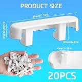 tinshow 20x White UPVC Window Drainage Caps 25mm Weep Hole Covers Plastic Sill view 5