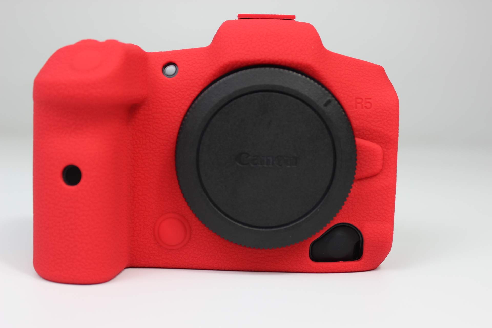 R5 Case, Zakao Soft Silicone Bag Lightweight Slim Skin Rubber Protective Digital Camera Case Cover for Canon Eos R5 (Red)