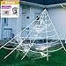 Halloween Giant Spider Decorations - 200” Triangular Spider Webs Decoration + 2 Giant Halloween Spider with Stretch Cobweb Small Spiders, for Halloween Decorations Indoor Outdoor, Yard Lawn Tree Party