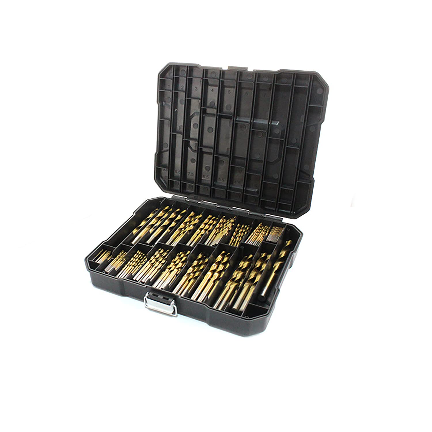 230 Pcs Drill Bit Set,Titanium Twist Drill Bit Set - 135°Tip High Speed Steel Drill Bit Kit Titanium Coated Bits for Wood, Metal, Plastic with Storage Case