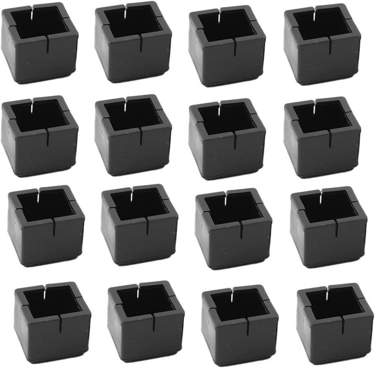 16 Pcs Silicone Chair Leg Caps Floor Protector Round Square Furniture Feet Covers