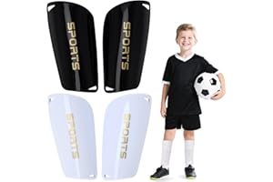 JAYRUIMICE 2 Pairs Soccer Shin Guards for Kids Teenagers Slide-in Shin Guards with EVA Padding & PP Shell–Extra-Lightweight Protective Shin Pads for Games Training & Extracurriculars