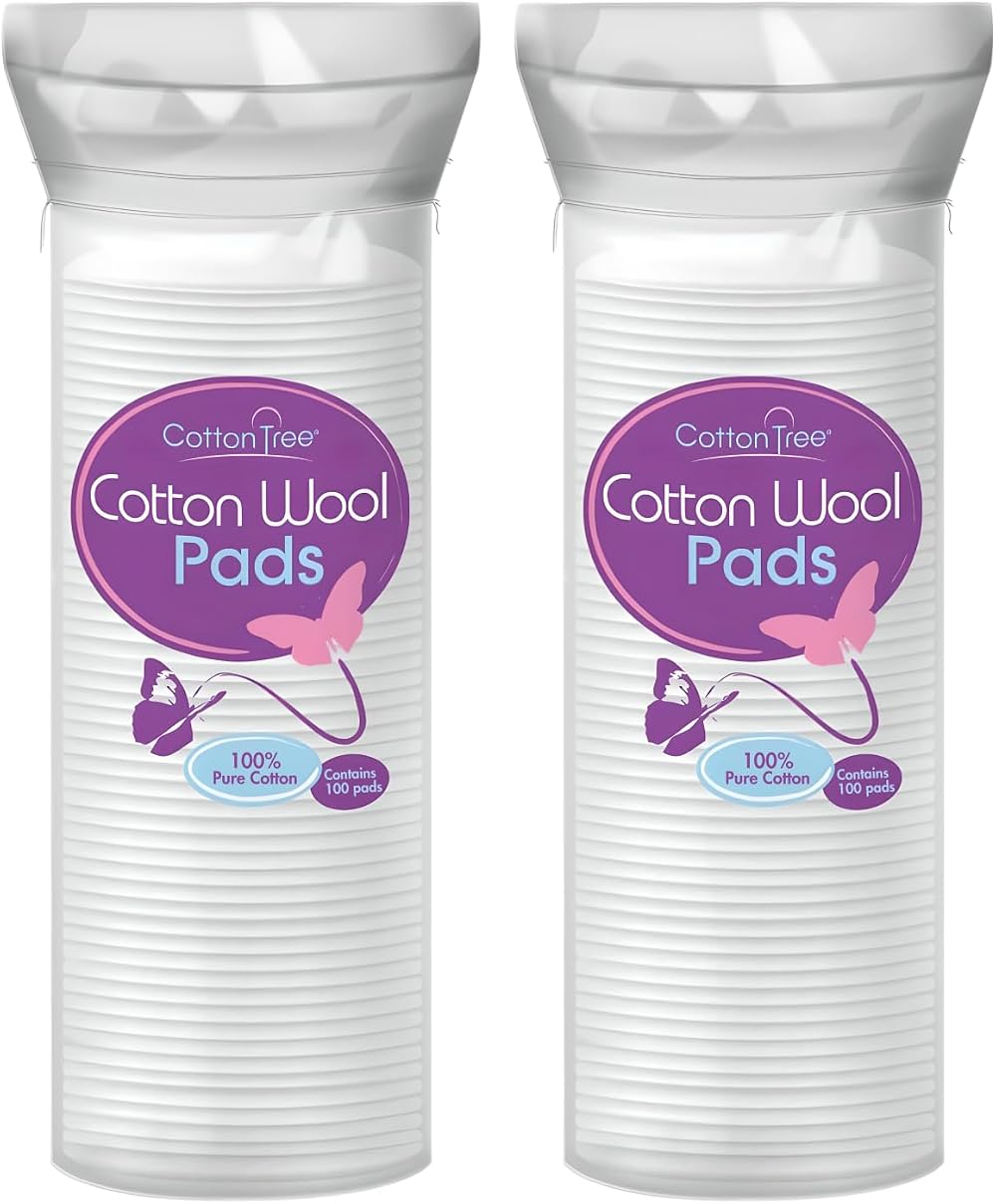 Cotton Tree Cotton Wool Pads 2 x 80 Soft & Gentle for Makeup Removal