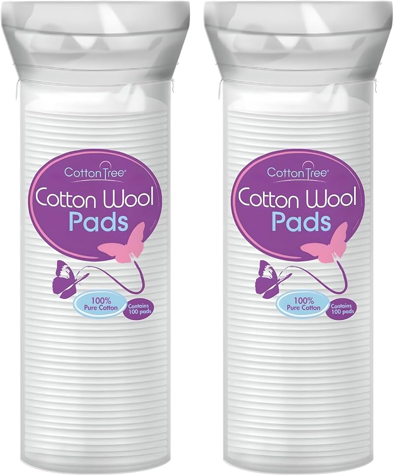Cotton Tree Cotton Wool Pads 2 x 80 Soft & Gentle for Makeup Removal