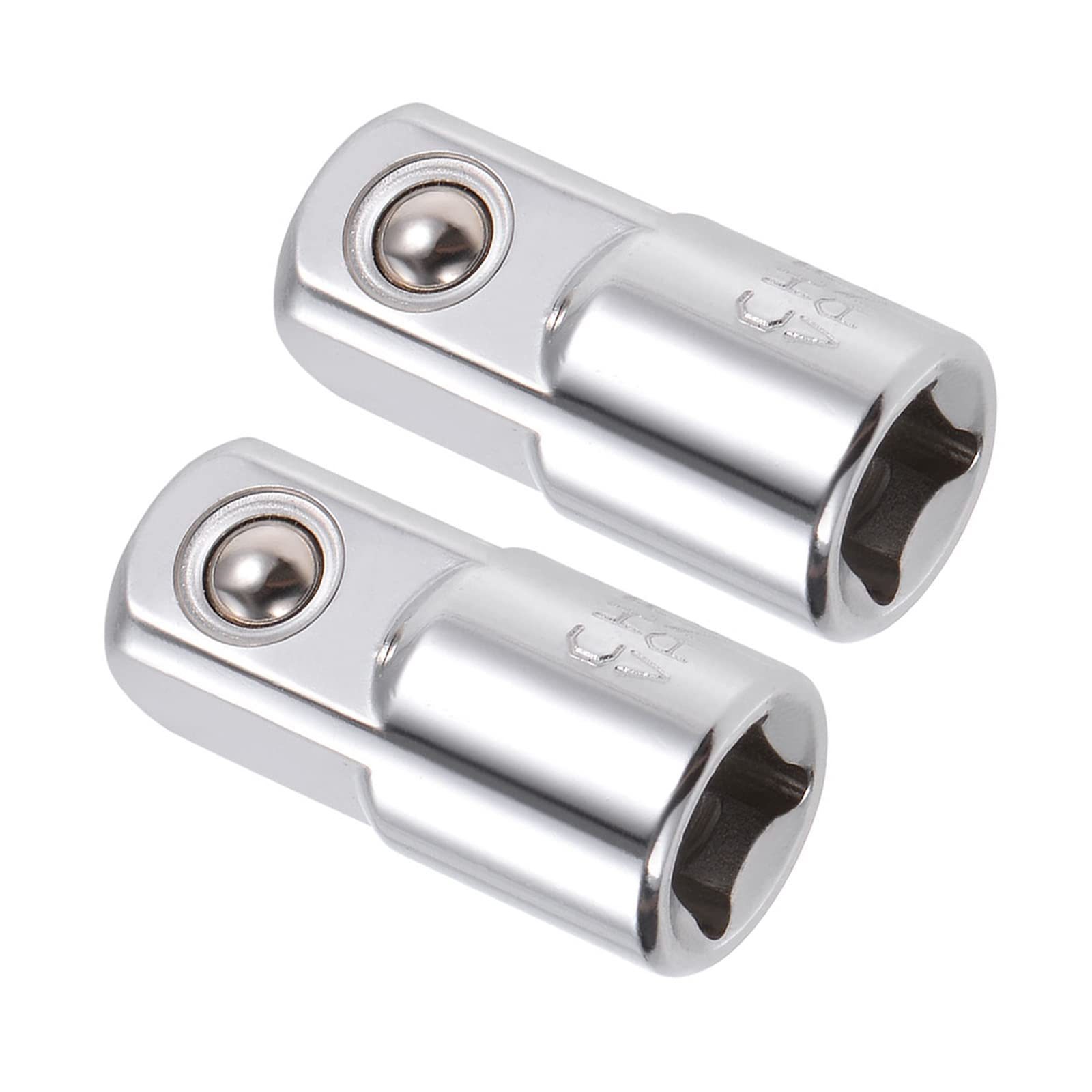 Kozelo 2pcs Socket Adapter - [1/4 Inch Drive (F) x 3/8 Inch (M)] Female to Male Conversion Tool Kit for Driver/Wrench Use