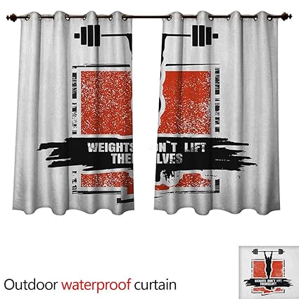 Amazon Com Anshesix Fitness Home Patio Outdoor Curtain