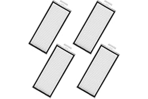 APRIL-FLOWER 4 Pack Washable Filter For Roborock Q5 Pro Q5 Pro+(Plus) Q5 Max+(Plus) Q5 DuoRoller+ Q7 Q7+ Q7 Max Q7 Max+ Q8 Max Q8 Max+ Robot Vacuum Cleaner Accessories Replacement Part True HEPA Filter For Robotic