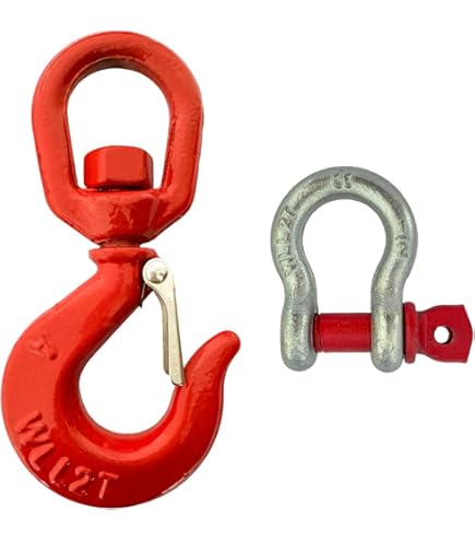 thumbnail image 2 of 3 Ton Swivel Alloy Steel Hoist Hook – Grade 80, Yellow Chromate For Wrecker Winch 2 of 6