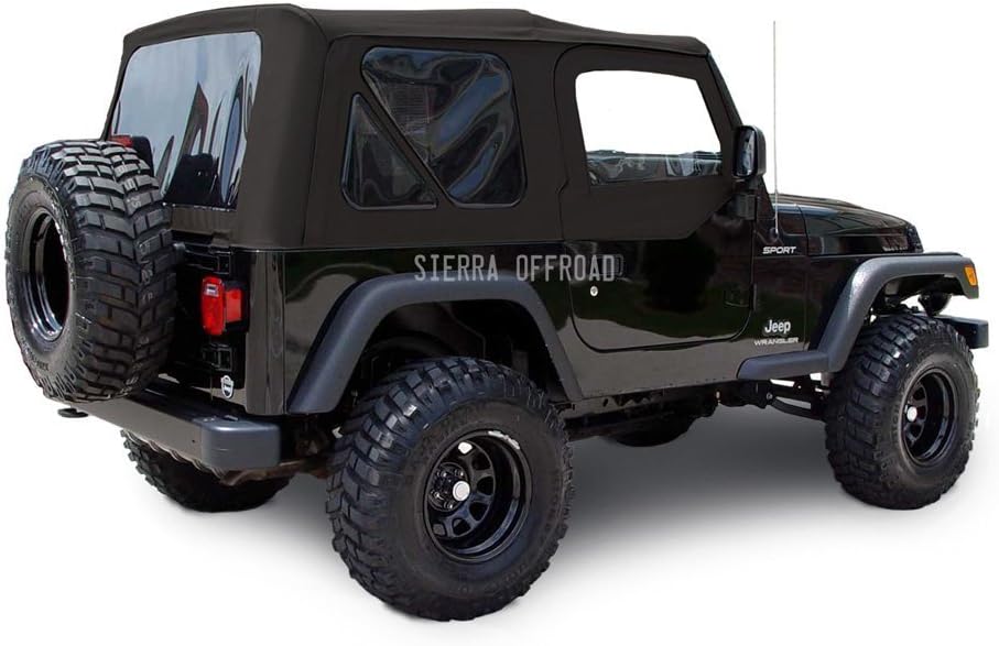 Sierra Offroad Jeep 2003-2006 Soft Top, Sailcloth Vinyl, Black