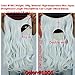 Curly Hair Extensions Hairpieces 20inch Synthetic Ladies Girls Invisible Wire Wavy Halo Secret Extension Pieces (1001#)