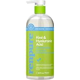 Renpure Kiwi and Hyaluronic Acid Ultra Hydrating Body Wash - Leaves Skin Moisturized - Rids Skin of Daily Grime - Gentle Formula - Dye and Paraben Free - Recyclable, Pump Bottle Design - 24 fl oz