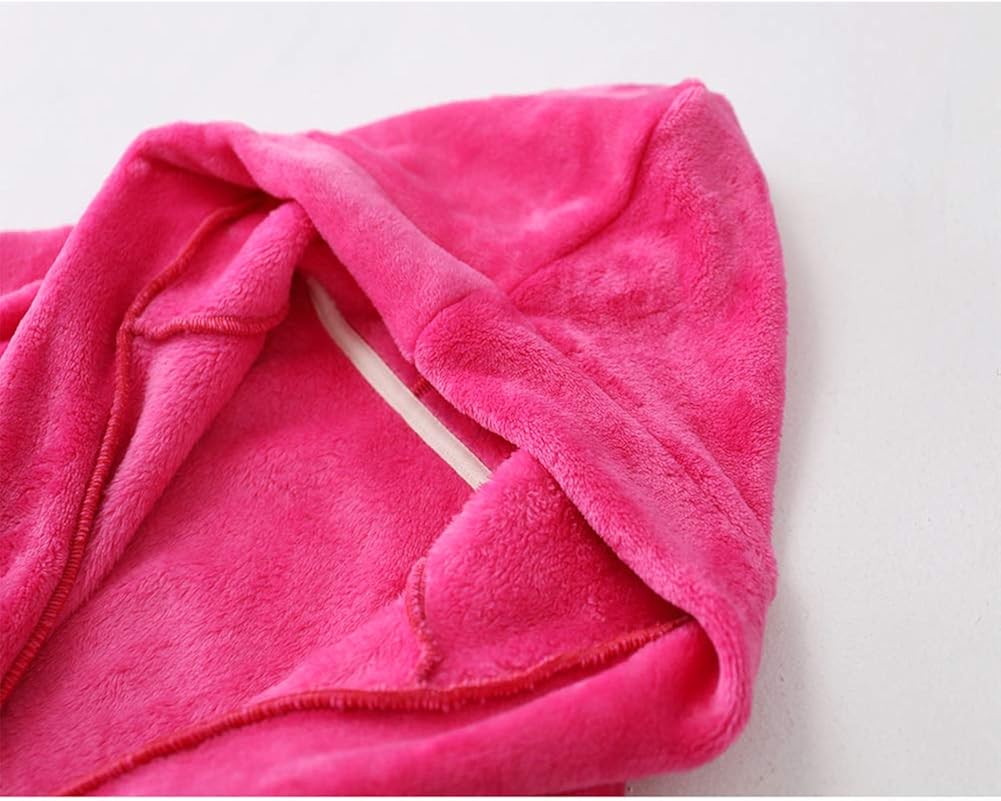 Girls Bathrobes Toddler Kids Hooded Robes Flannel Sleepwear for Kids Girls: Clothing