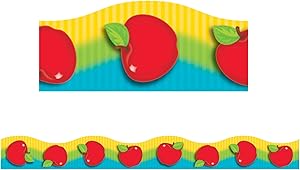TREND ENTERPRISES, INC. Shiny Red Apples Terrific Trimmers, 39 ft