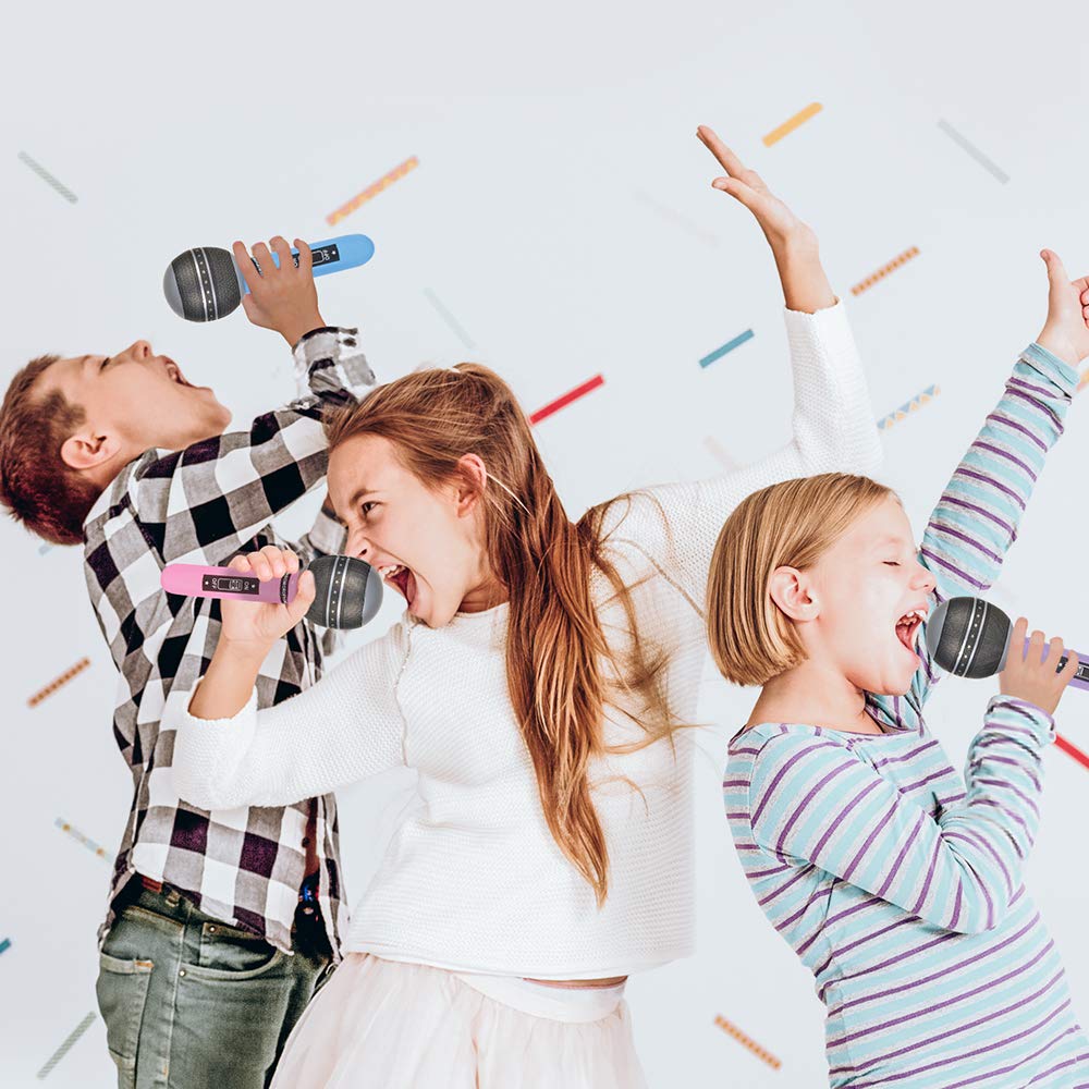 Inflatable Microphones, 24 Piece Set, Pretend Play Microphone Inflates, Durable Water Pool Toys in Assorted Colors, Fun Birthday Party Favors for Kids